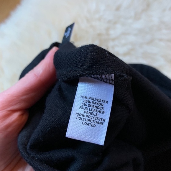 Trouvé Faux Leather Panel Black Classic Leggings M - Picture 3 of 10